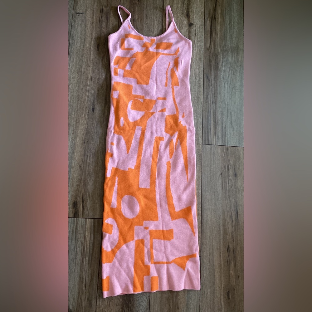 Pink and Orange Graphic dress